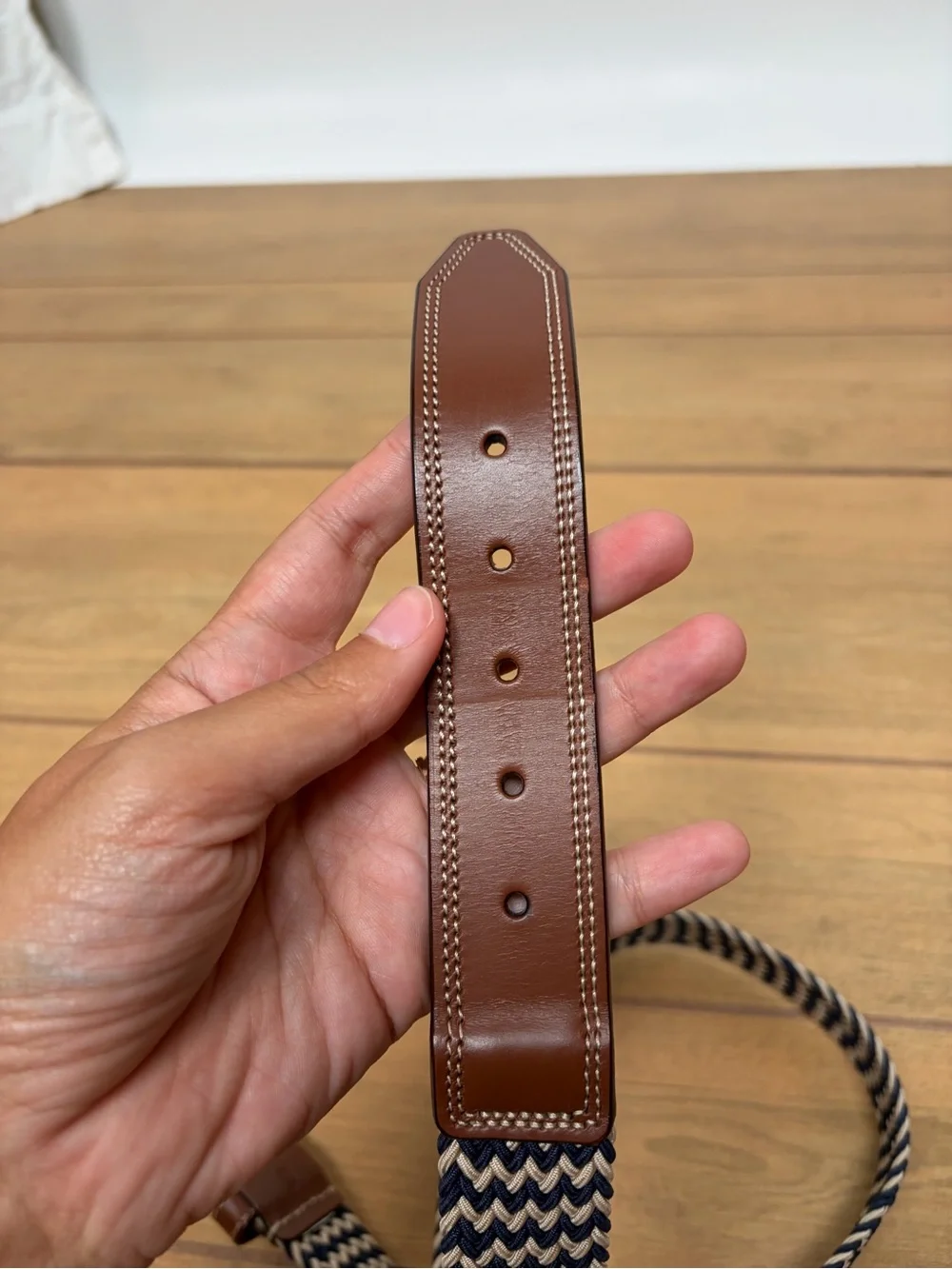 Martin Dingman Newport Woven Italian Stretch Belt size 34
